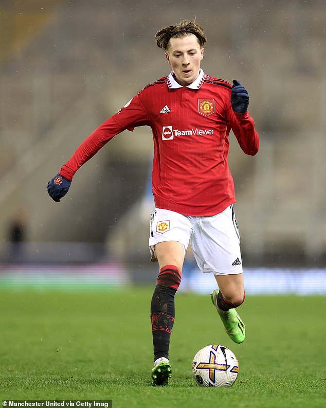 He made his senior debut for United in a Champions League game in December 2021