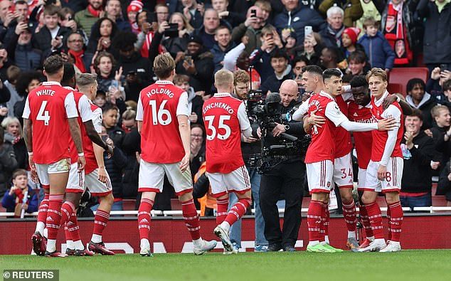 The Gunners are five points clear at the top of the Premier League table as they bid to end their title draught