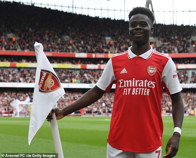 Bukayo Saka has been the Gunners' stand-out performer in 2022-23, reaching double figures for both goals and assists