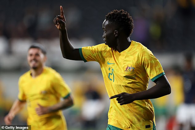 The 18-year-old became the fourth-youngest player to score for Australia when he slotted the ball home late in the 3-1 victory over Ecuador on Friday night