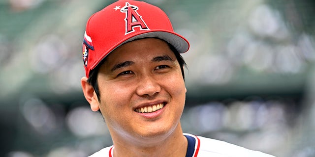 Shohei Ohtani smiles