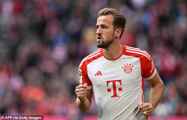 Harry Kane netted a goal from his own half as part of a hat-trick in Bayern's massive victory