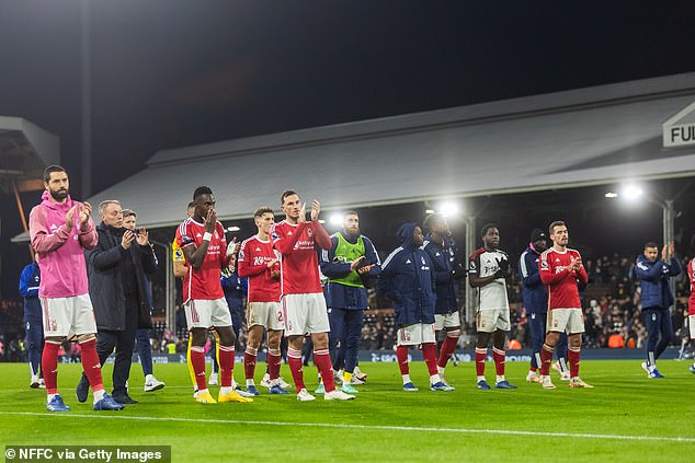 Despite the loss, Forest's travelling fans stayed behind after the game to applaud the team